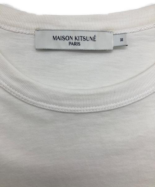 maison kitsune（メゾンキツネ）maison kitsune (メゾンキツネ) ピースキツネワッペンカットソー ホワイト サイズ:Ｍの古着・服飾アイテム
