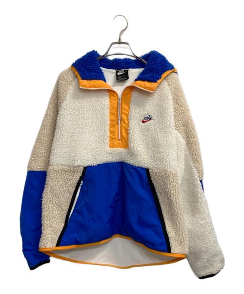 NIKE（ナイキ）NIKE (ナイキ) HALF ZIP HOODIE WINTER ブルー×アイボリー サイズ:Ｌの古着・服飾アイテム
