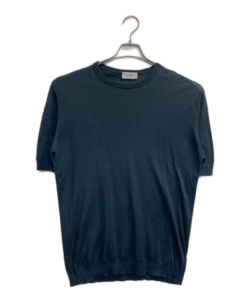 JOHN SMEDLEY（ジョンスメドレー）JOHN SMEDLEY (ジョンスメドレー) 半袖ニット ブルー サイズ:Ｍの古着・服飾アイテム