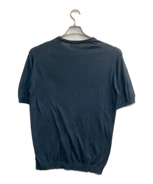 JOHN SMEDLEY（ジョンスメドレー）JOHN SMEDLEY (ジョンスメドレー) 半袖ニット ブルー サイズ:Ｍの古着・服飾アイテム