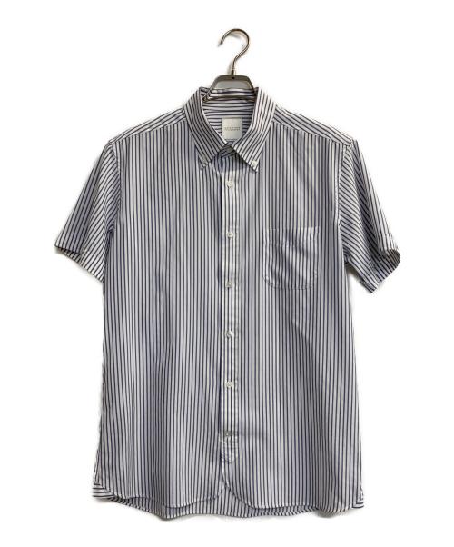 MACKINTOSH PHILOSOPHY（マッキントッシュ フィロソフィー）MACKINTOSH PHILOSOPHY (マッキントッシュ フィロソフィー) TROTTER S/S B.D Shirt ブルー×ホワイト サイズ:42の古着・服飾アイテム