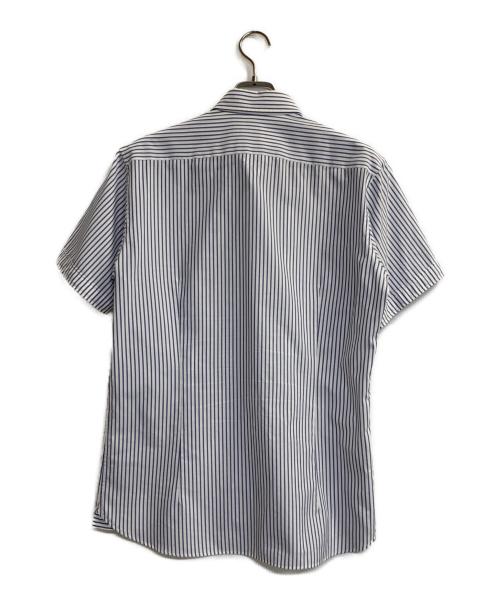 MACKINTOSH PHILOSOPHY（マッキントッシュ フィロソフィー）MACKINTOSH PHILOSOPHY (マッキントッシュ フィロソフィー) TROTTER S/S B.D Shirt ブルー×ホワイト サイズ:42の古着・服飾アイテム