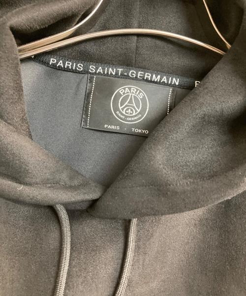 Paris Saint-Germain（パリサンジェルマン）Paris Saint-Germain (パリサンジェルマン) フェイクスウェード フーディー ブラック サイズ:Mの古着・服飾アイテム