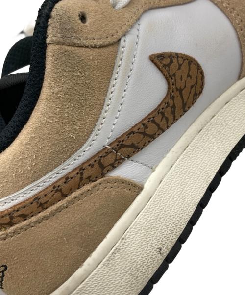 NIKE（ナイキ）NIKE (ナイキ) GS Air Jordan 1 Low SE ベージュ×ホワイト サイズ:24cmの古着・服飾アイテム
