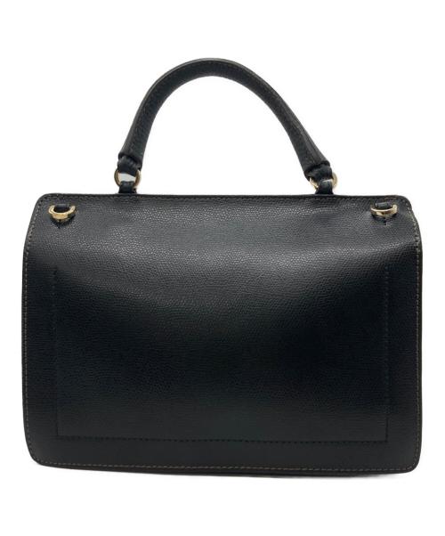 FURLA（フルラ）FURLA (フルラ) レザーショルダーバッグ ブラックの古着・服飾アイテム