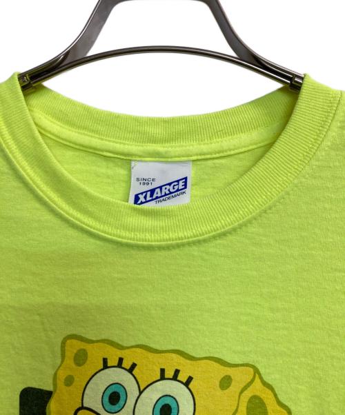 X-LARGE（エクストララージ）X-LARGE (エクストララージ) スポンジボブTシャツ ネオンイエロー サイズ:Ｍの古着・服飾アイテム