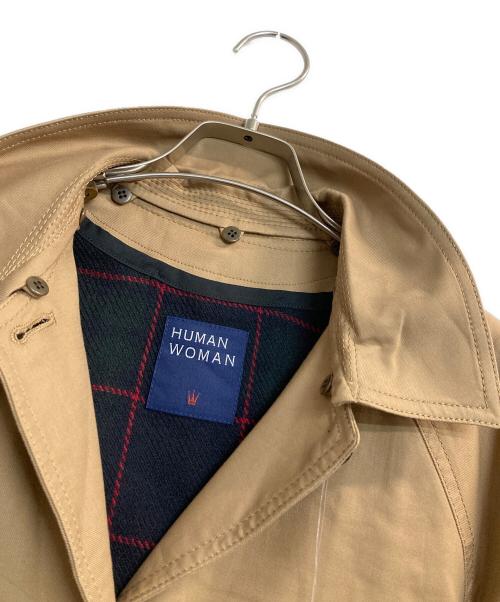 HUMAN WOMAN（ヒューマンウーマン）HUMAN WOMAN (ヒューマンウーマン) ライナー付きステンカラーコート ベージュ サイズ:Mの古着・服飾アイテム