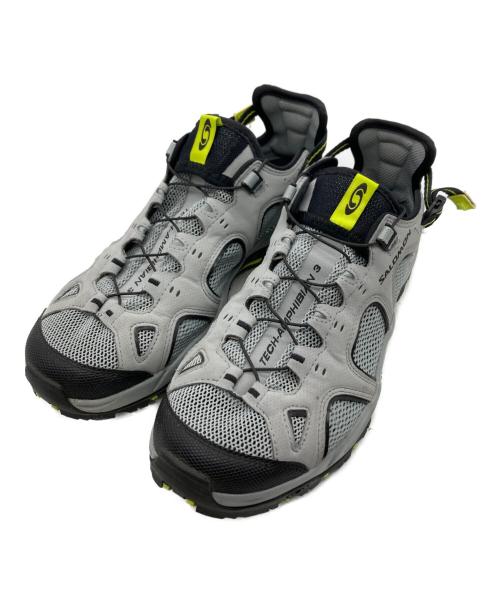 SALOMON（サロモン）SALOMON (サロモン) Herren Schuhe TECHAMPHIBIAN 3 Quarr イエロー×グレー サイズ:US8の古着・服飾アイテム