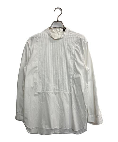 DRAWER（ドゥロワー）Drawer (ドゥロワー) コットンタックブザムバックリボンブラウス ホワイト サイズ:38の古着・服飾アイテム