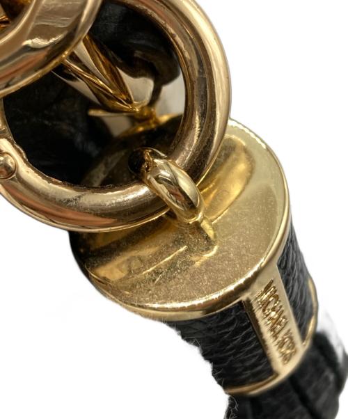 MICHAEL KORS（マイケル・コース）MICHAEL KORS (マイケル・コース) レザーワンショルダーバッグ ブラックの古着・服飾アイテム