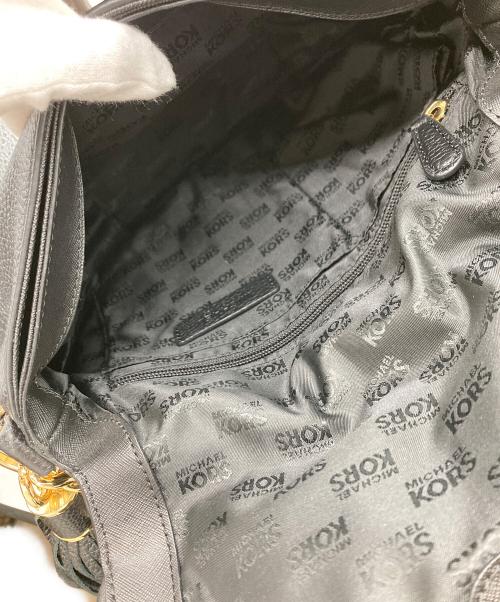 MICHAEL KORS（マイケル・コース）MICHAEL KORS (マイケル・コース) レザーワンショルダーバッグ ブラックの古着・服飾アイテム