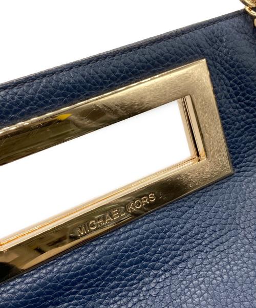 MICHAEL KORS（マイケルコース）MICHAEL KORS (マイケルコース) チェーンショルダーバッグ ネイビーの古着・服飾アイテム