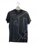 GALLIANOガリアーノ）の古着「スタッズ時計塔T-SHIRTS」｜ブラック