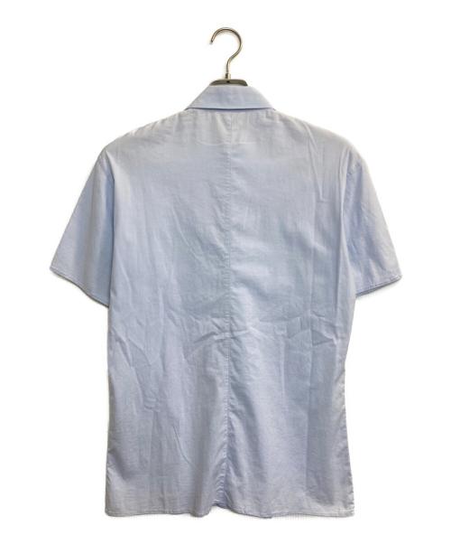 MIU MIU（ミュウミュウ）MIU MIU (ミュウミュウ) 90s cotton s/s shirts スカイブルー サイズ:39/15 1/2の古着・服飾アイテム