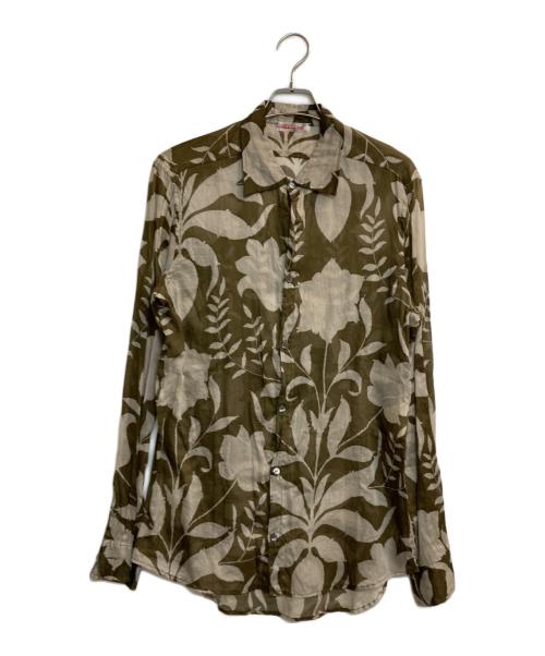 PRADA SPORTS（プラダスポーツ）PRADA SPORTS (プラダスポーツ) コットンボタニカルシースルーシャツ カーキ サイズ:Lの古着・服飾アイテム