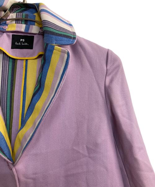 PS Paul Smith（ＰＳポールスミス）PS Paul Smith (ＰＳポールスミス) 襟付きロングコート ピンク サイズ:44の古着・服飾アイテム