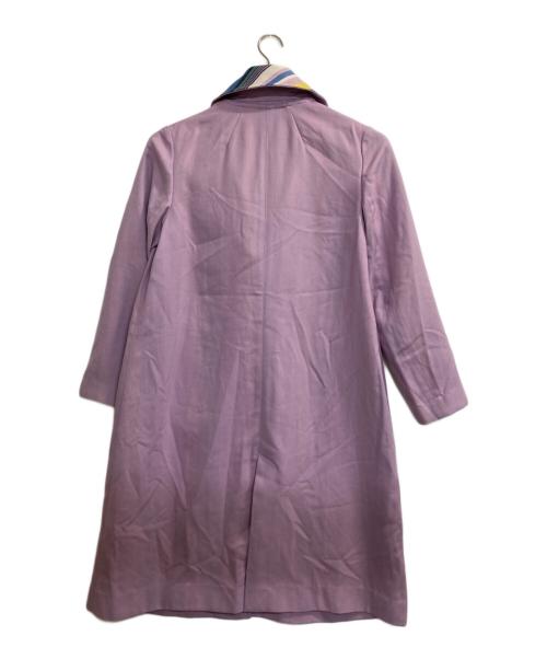 PS Paul Smith（ＰＳポールスミス）PS Paul Smith (ＰＳポールスミス) 襟付きロングコート ピンク サイズ:44の古着・服飾アイテム