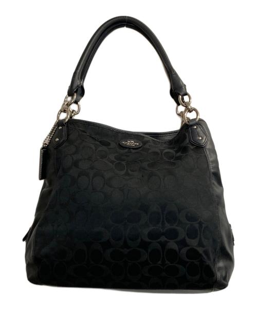 COACH（コーチ）COACH (コーチ) シグネチャーワンショルダーバッグ ブラックの古着・服飾アイテム