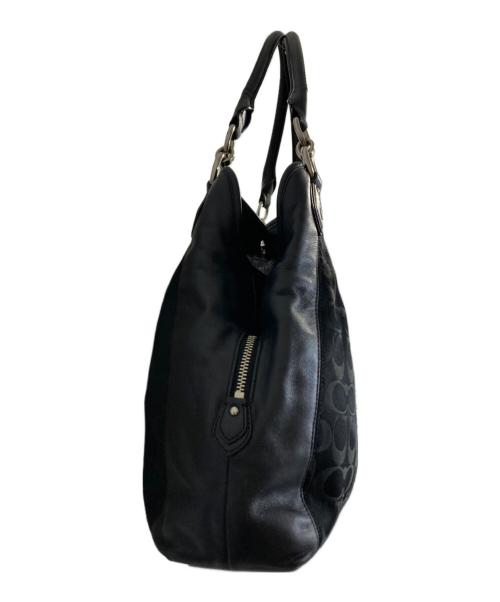COACH（コーチ）COACH (コーチ) シグネチャーワンショルダーバッグ ブラックの古着・服飾アイテム