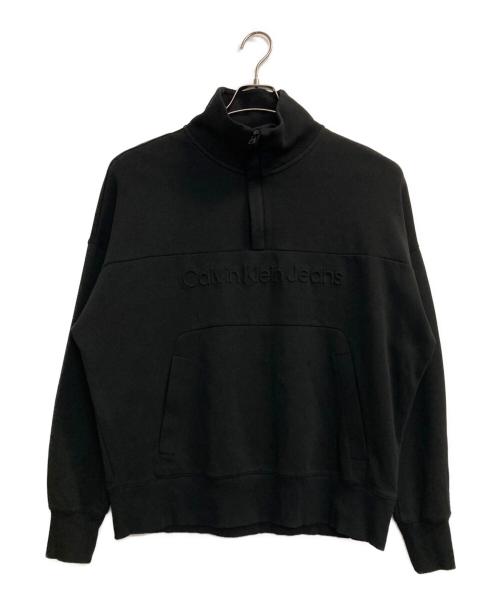 Calvin Klein（カルバンクライン）Calvin Klein (カルバンクライン) エンボスロゴスウェット ブラック サイズ:Sの古着・服飾アイテム