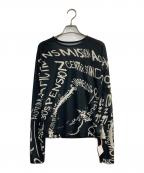 MAISON SPECIALメゾンスペシャル）の古着「Drawing Print Top」｜ブラック