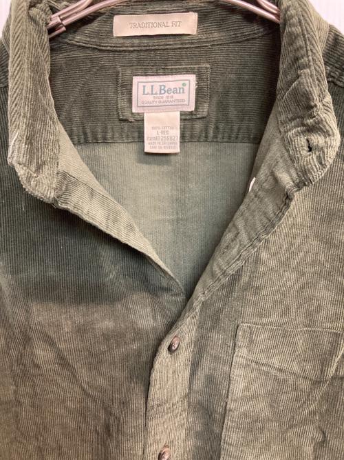 L.L.Bean（エルエルビーン）L.L.Bean (エルエルビーン) 00s corduroy shirts　/　00sコーデュロイシャツ グリーン サイズ:Lの古着・服飾アイテム