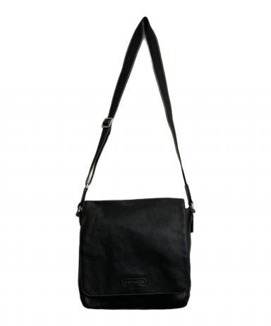 中古・古着通販】COACH (コーチ) レザーフラップショルダーバッグ