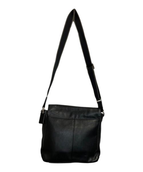 COACH（コーチ）COACH (コーチ) レザーフラップショルダーバッグ ブラックの古着・服飾アイテム