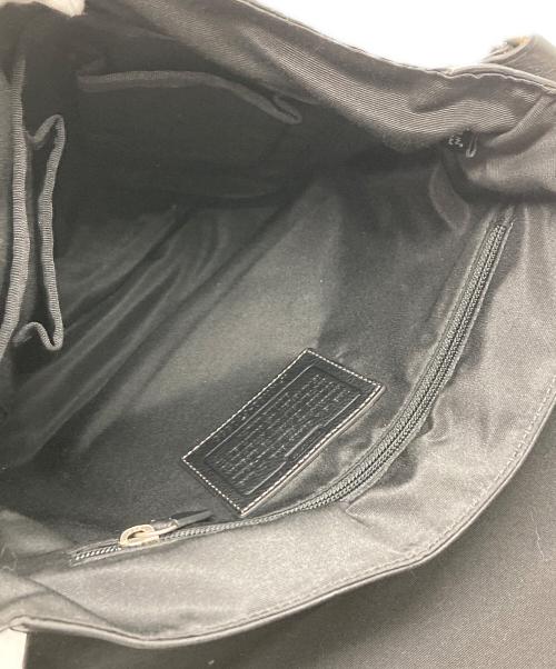 COACH（コーチ）COACH (コーチ) レザーフラップショルダーバッグ ブラックの古着・服飾アイテム