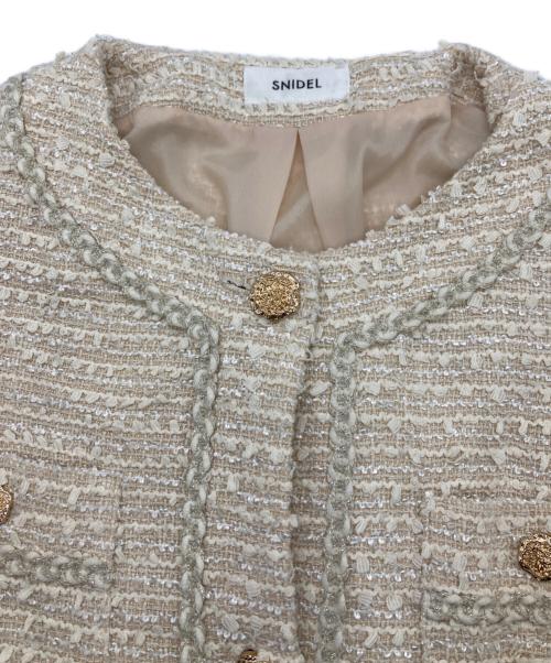 Snidel（スナイデル）Snidel (スナイデル) オーバーサイズツイードジャケット アイボリー サイズ:ONE SIZEの古着・服飾アイテム