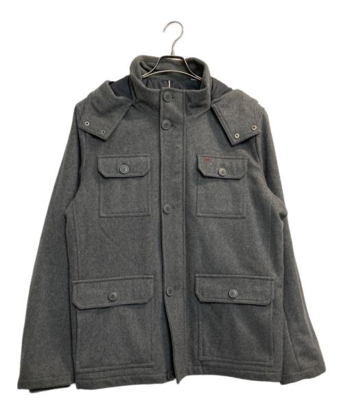 LEVI'S（リーバイス）LEVI'S (リーバイス) メルトンフーデッドハーフコート グレー サイズ:ＸＬの古着・服飾アイテム