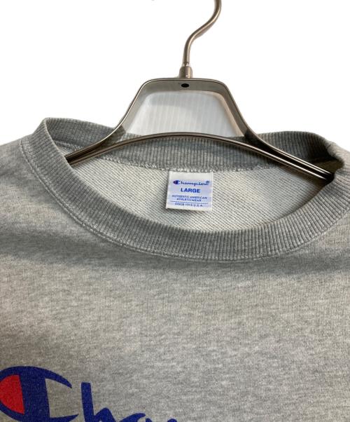 Champion（チャンピオン）Champion (チャンピオン) LOGO CREW グレー サイズ:Ⅼの古着・服飾アイテム