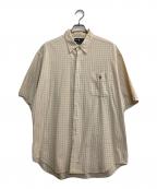POLO RALPH LAURENポロ・ラルフローレン）の古着「MARLOWE/半袖チェックシャツ」｜ベージュ