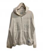 Maison MIHARA YASUHIROメゾン ミハラ ヤスヒロ）の古着「Distressed Zip-up Hoodie」｜アイボリー
