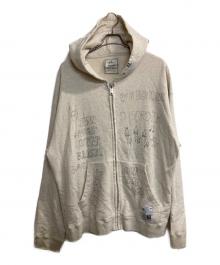 Maison MIHARA YASUHIRO（メゾン ミハラ ヤスヒロ）の古着「Distressed Zip-up Hoodie」｜アイボリー