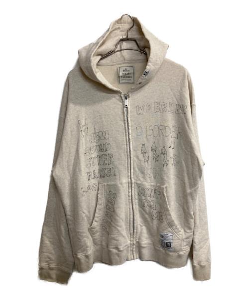 Maison MIHARA YASUHIRO（メゾン ミハラ ヤスヒロ）Maison MIHARA YASUHIRO (メゾン ミハラ ヤスヒロ) Distressed Zip-up Hoodie アイボリー サイズ:48の古着・服飾アイテム