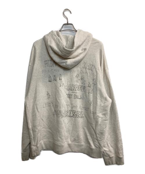 Maison MIHARA YASUHIRO（メゾン ミハラ ヤスヒロ）Maison MIHARA YASUHIRO (メゾン ミハラ ヤスヒロ) Distressed Zip-up Hoodie アイボリー サイズ:48の古着・服飾アイテム