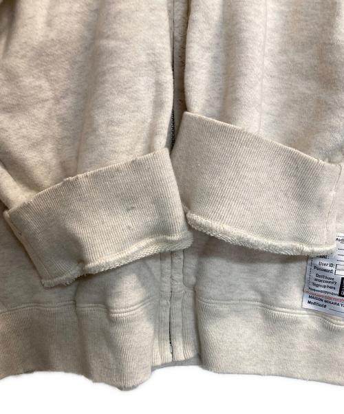Maison MIHARA YASUHIRO（メゾン ミハラ ヤスヒロ）Maison MIHARA YASUHIRO (メゾン ミハラ ヤスヒロ) Distressed Zip-up Hoodie アイボリー サイズ:48の古着・服飾アイテム