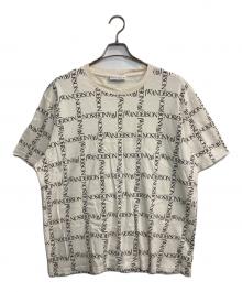 J.W.ANDERSON（ジェイダブリューアンダーソン）の古着「ロゴスクエアTシャツ」｜ブラック×アイボリー