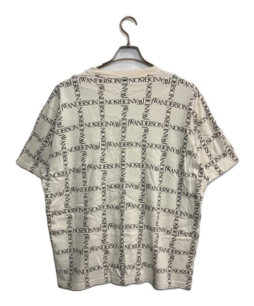 J.W.ANDERSON（ジェイダブリューアンダーソン）J.W.ANDERSON (ジェイダブリューアンダーソン) ロゴスクエアTシャツ ブラック×アイボリー サイズ:Lの古着・服飾アイテム
