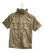 AVIREX VARSITYアヴィレックスバーシティ）の古着「S/S gimmick SHIRTS」｜ベージュ