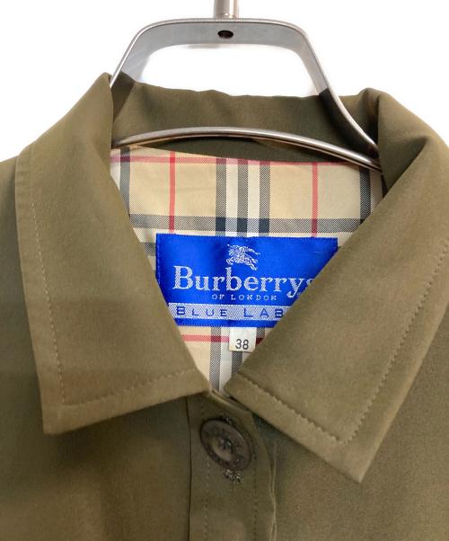 BURBERRY BLUE LABEL（バーバリー ブルー レーベル）BURBERRY BLUE LABEL (バーバリー ブルー レーベル) エステルシャツジャケット カーキ サイズ:Ｍの古着・服飾アイテム