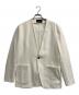 JH+ junhashimoto（---）の古着「NON COLLAR CUT JACKET」｜ホワイト