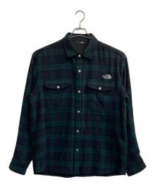 THE NORTH FACE（ザ ノース フェイス）の古着「Brushwood Wool L/S Shirt」｜グリーン