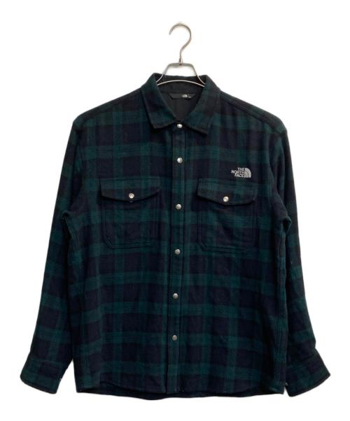 THE NORTH FACE（ザ ノース フェイス）THE NORTH FACE (ザ ノース フェイス) Brushwood Wool L/S Shirt グリーン サイズ:ＸＬの古着・服飾アイテム