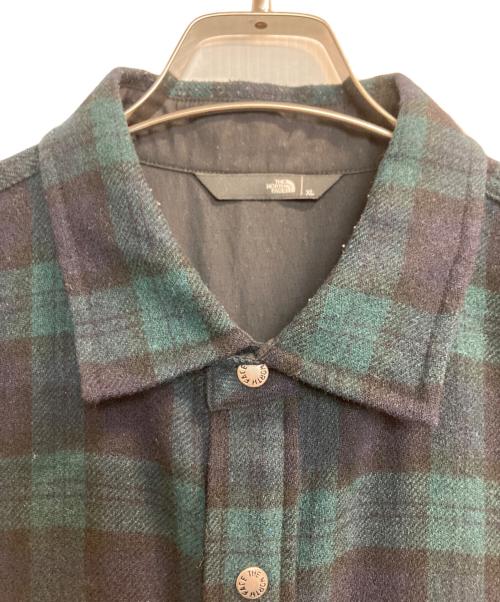 THE NORTH FACE（ザ ノース フェイス）THE NORTH FACE (ザ ノース フェイス) Brushwood Wool L/S Shirt グリーン サイズ:ＸＬの古着・服飾アイテム