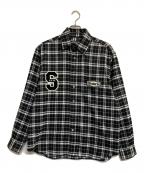 Hysteric Glamour×WIND AND SEAヒステリックグラマー×ウィンダンシー）の古着「Check Shirt」｜ブラック