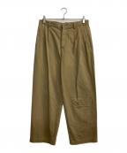 maison kitsuneメゾンキツネ）の古着「Relaxed Pleated Pants」｜ベージュ