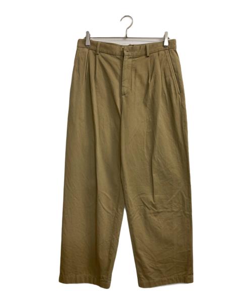 maison kitsune（メゾンキツネ）maison kitsune (メゾンキツネ) Relaxed Pleated Pants ベージュ サイズ:40の古着・服飾アイテム