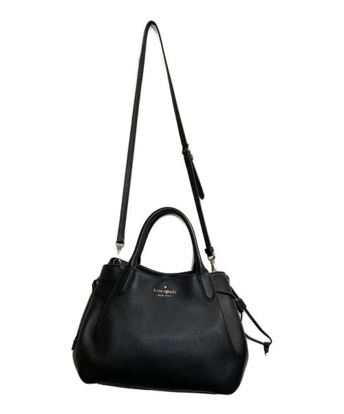 Kate Spade（ケイトスペード）Kate Spade (ケイトスペード) レザー2WAYショルダーバッグ ブラックの古着・服飾アイテム